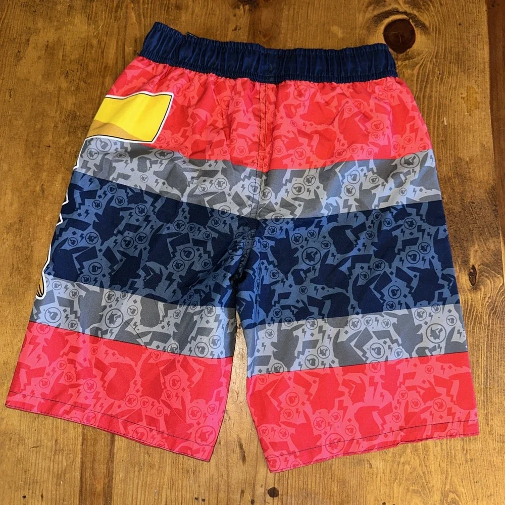 Pokemon Pikachu Swim Trunks Size L lined Board Shorts Boys Swimsuit  50 SPF